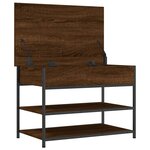 vidaXL Banc à chaussures chêne marron 70x42 5x50 cm bois d'ingénierie
