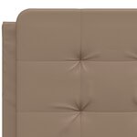 vidaXL Cadre de lit sans matelas cappuccino 140x190 cm similicuir