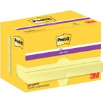 Lot de 12 blocs repositionnables 90 feuilles Post-it Super Sticky jaune 47 6 x 47 6 mm