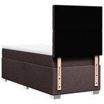 vidaXL Sommier à lattes de lit avec matelas Marron foncé 90x200 cm