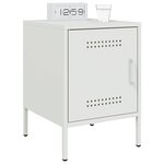 vidaXL Table de chevet blanc 36x39x50 5 cm acier