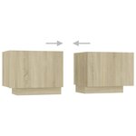 vidaXL Meuble TV avec lumières LED Chêne sonoma 300x35x40 cm