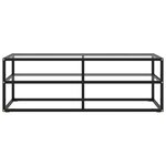 vidaXL Meuble TV noir avec verre trempé 120x40x40 cm