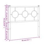 vidaXL Tête de lit métal blanc 90 cm