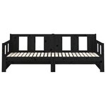 vidaXL Lit coulissant sans matelas noir 2x(80x200)cm
