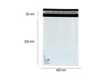50 Enveloppes plastique opaques 80 microns N°2 - 245x325mm