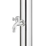 vidaXL Douche de jardin 215 cm Acier inoxydable