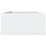 vidaXL Cadre de lit blanc 100x200 cm bois d'ingénierie