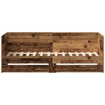 vidaXL Lit de jour avec tiroirs Bois ancien Bois d'ingénierie 90 x 200 cm