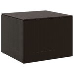 vidaXL Boîte de rangement de jardin marron 291L résine tressée