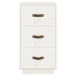  vidaXL Tables de chevet 2 Pièces Blanc 40x40x75 cm Bois de pin massif