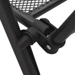 vidaXL Chaises pliables en maille lot de 4 Acier Anthracite