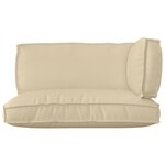 vidaXL Ensemble de coussins en palette de 3 pièces beige en tissu Oxford