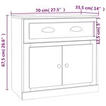 vidaXL Buffets 2 Pièces blanc brillant bois d'ingénierie