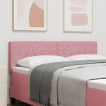 Tête de lit LED vidaXL avec boutons en cristal tuftés rose 72 cm en velours