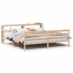 vidaXL Cadre de lit avec tête de lit 200x200 cm Bois de pin massif