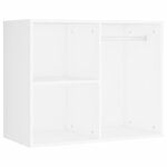 vidaXL Coiffeuse à LED avec 2 armoires Blanc Bois d'ingénierie