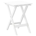 vidaXL Table d’appoint pliable blanc bois de peuplier massif