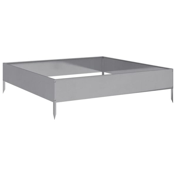 vidaXL Lit surélevé de jardin 100x100x26 cm acier inoxydable