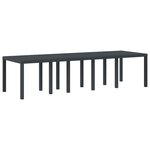 Ensemble de salle à manger de jardin vidaXL 13 pièces Anthracite Poly Rattan