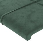 vidaXL Cadre de lit avec tête de lit Vert foncé 90x200 cm Velours