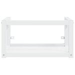 vidaXL Cadre de lavabo de salle de bain vasque à encastrer Blanc Fer