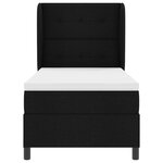 Lit Box Spring vidaXL avec Matelas Noir 80x200 cm Tissu