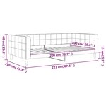 vidaXL Lit de repos sans matelas jaune 100x200 cm velours