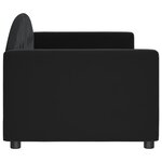 vidaXL Lit de repos sans matelas noir 80x200 cm velours