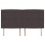 vidaXL Headboard LED Design Lignes Marron Foncé 180 cm Tissu