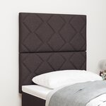 Tête de lit vidaXL Design en Blocs de Diamant Marron Foncé 80 cm Tissu