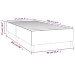 vidaXL Cadre de lit Crème 90 x 200 cm Tissu