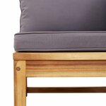 vidaXL Salon de jardin avec coussins bois massif d'acacia