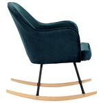 vidaXL Chaise à bascule Bleu Velours