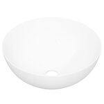 vidaXL Lavabo blanc 36x15 cm céramique rond