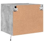 vidaXL Tables de chevet murales avec lumières LED 2 Pièces gris béton