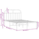 vidaXL Cadre de lit métal sans matelas avec tête de lit noir 120x200cm