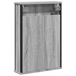 vidaXL Armoire à miroir de salle de bain sonoma gris bois d’ingénierie