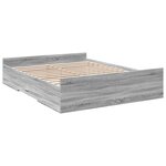 vidaXL Cadre de lit à tiroirs sonoma gris 160x200 cm bois d'ingénierie