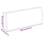 vidaXL Coussin de palette pour siège/dossier Crème 120x50x12 cm Tissu oxford