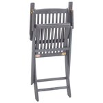 vidaXL Chaises pliables d'extérieur lot de 2 et coussins Bois d'acacia