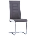 vidaXL Chaises à manger cantilever lot de 4 gris similicuir