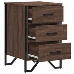 vidaXL Table de chevet chêne marron 40x41x60 cm bois d'ingénierie
