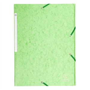 Chemise à élastiques Maxi capacity carte lustrée 425gm2 - A4 - Tilleul EXACOMPTA