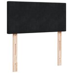 vidaXL Sommier à lattes de lit avec matelas Noir 100x200 cm Velours