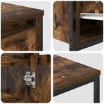 vidaXL Ensemble de meubles de salle de bain 3 pièces en bois d'ingénierie chêne fumé