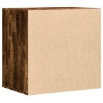 vidaXL Commode d'angle chêne fumé 60x41x58 cm bois d'ingénierie