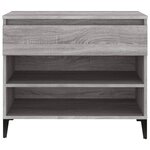 vidaXL Armoire à chaussures Sonoma gris 70x36x60 cm Bois d'ingénierie
