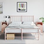 vidaXL Tables de chevet 2 Pièces rose 34 5x39x62 cm acier