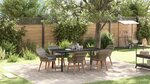 vidaXL Ensemble de salle à manger de jardin 7 pièces Rattan gris